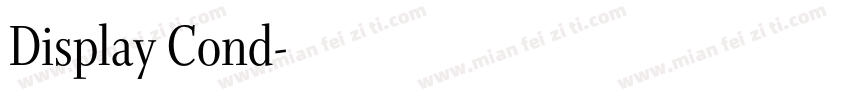 Display Cond字体转换